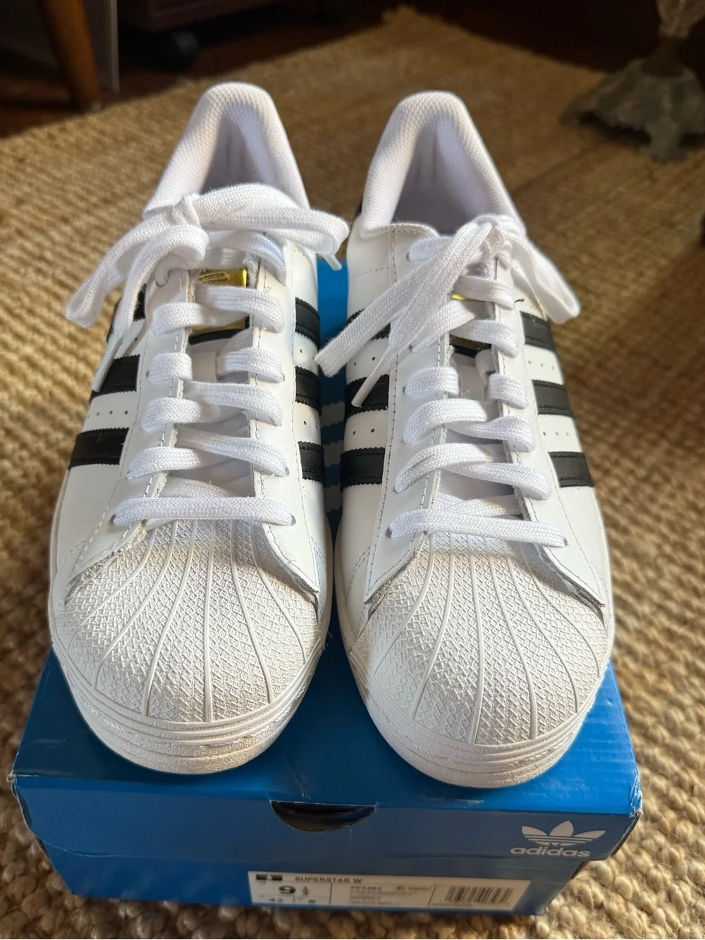 ⚜️ ADIDAS SUPERSTAR W SNEAKER WHITE BLACK SIZE 9.5 NEW WITH BOX ⚜️